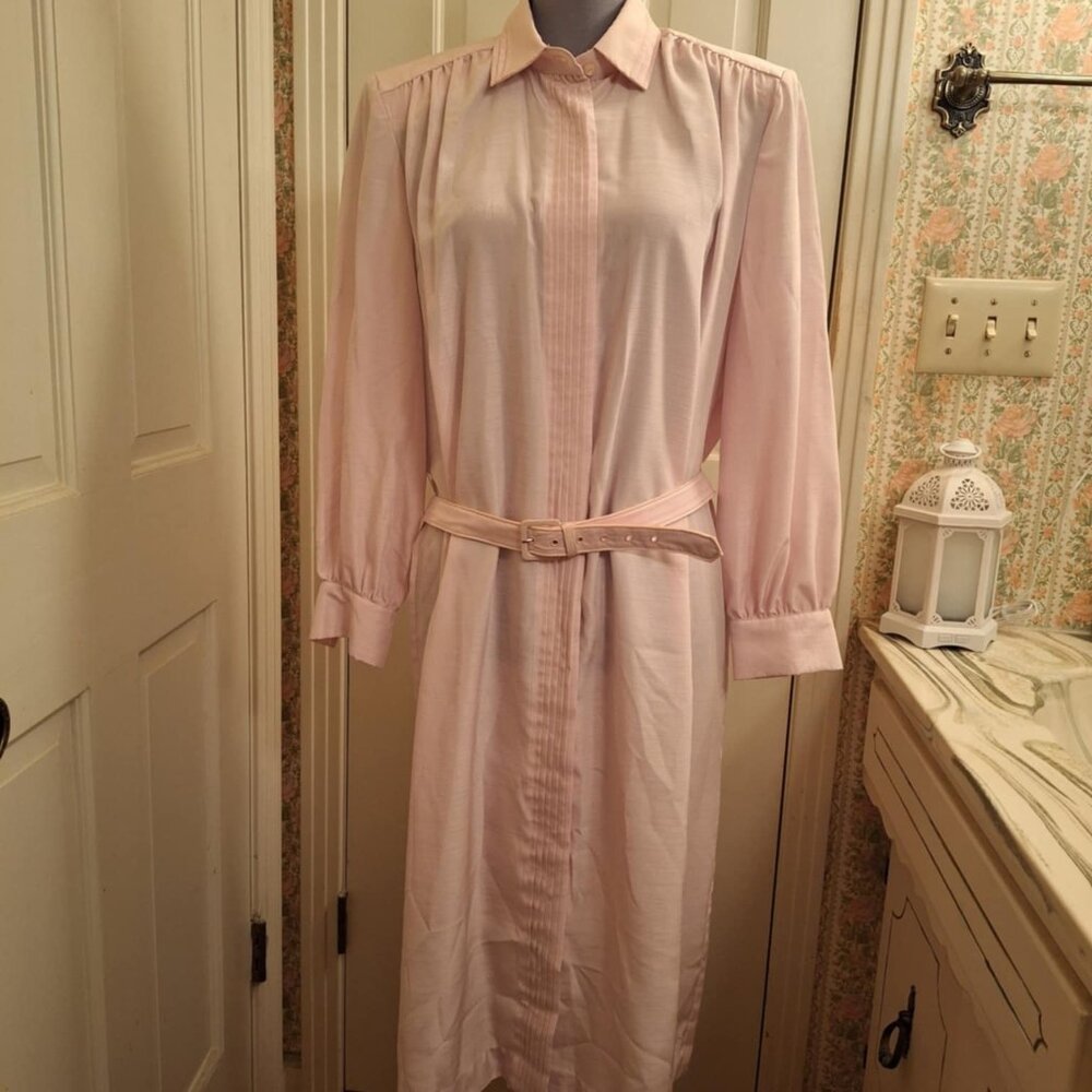 Vintage Schrader Sports Pink Shimmery Dress, size 16W